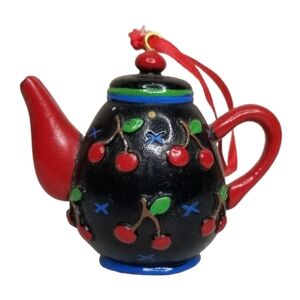 Vintage Mary Engelbreit Collection  Miniature Teapot Ornament‎ 2"